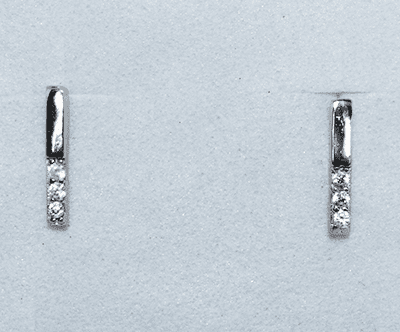 Cubic Zirconia Minimalist Letter I