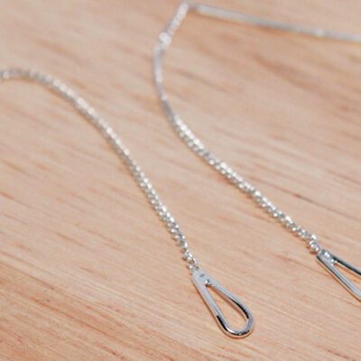 Sterling Silver Water Drop Threaders